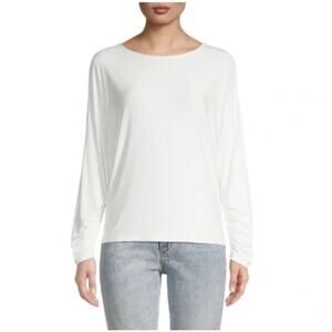 Magaschoni Women’s viscose blend white long sleeve top Size M